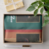 レトロストライプ – 写真 – Merry Christmas Line Art 薄葉紙 (ギフト)