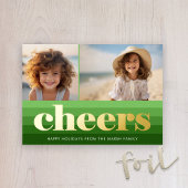 レトロストライプ – 緑の応援2 PhotoヴィンテージVibe 箔シーズンカード