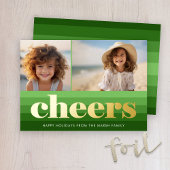 レトロストライプ – 緑の応援2 PhotoヴィンテージVibe 箔シーズンカード