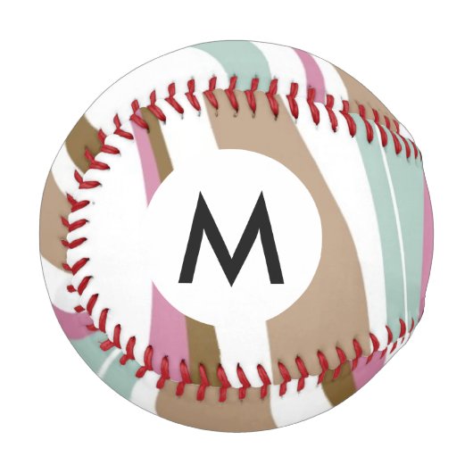 レトロストライプ 野球ボール (正面左)