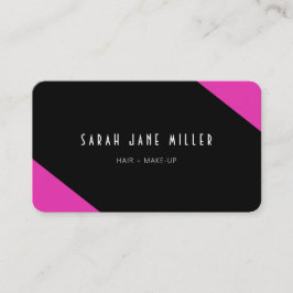 レトロストライプ- 80sブラックピンク 名刺