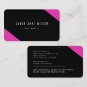 レトロストライプ- 80sブラックピンク 名刺 (正面/裏面)