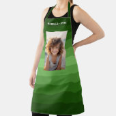 レトロストライプ- Christmas Green - シンプルPhoto エプロン (インサイチュ)