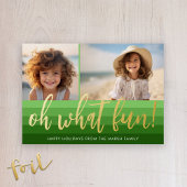 レトロストライプ- Green Oh Whatおもしろい2 Photo Vibe 箔シーズンカード