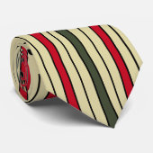 レトロストリングアート（オーロラレッド、アイビーグリーン、クリーム） ネクタイ (ロール)