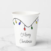 レトロストリングライトフェスティバルクリスマスパーティー 紙コップ (裏面)