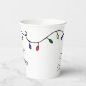 レトロストリングライトフェスティバルクリスマスパーティー 紙コップ (左)