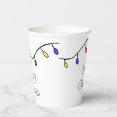 レトロストリングライトフェスティバルクリスマスパーティー 紙コップ (右)