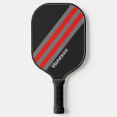 レトロストリーストライプスカイの名前 ピックルボールラケット (正面)