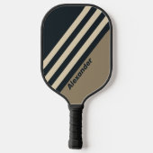レトロストリーストライプ砂漠の名前 ピックルボールラケット (裏面)
