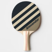 レトロストリーストライプ砂漠の名前 卓球ラケット (正面)