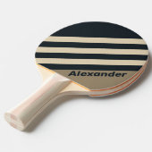 レトロストリーストライプ砂漠の名前 卓球ラケット (正面アングル)