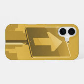レトロストリート矢印上 iPhone 16ケース (裏面横)