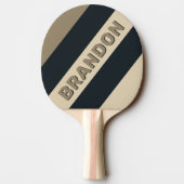 レトロストリー砂漠はっきりした三ストライプつの 卓球ラケット (裏面)