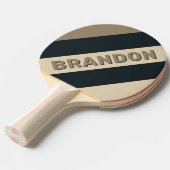 レトロストリー砂漠はっきりした三ストライプつの 卓球ラケット (正面アングル)