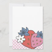 レトロストロベリーガール誕生日 招待状 (裏面)