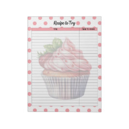 レトロストロベリートリートレシピ ノートパッド