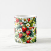 レトロストロベリープラント – ヴィンテージガーデンチャーム コーヒーマグカップ (中央)