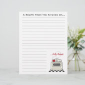 レトロストーブレッドキッチンレシピ紙 (スタンド正面)