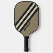 レトロストーミー砂漠ストライプ三つの名前 ピックルボールラケット (裏面)