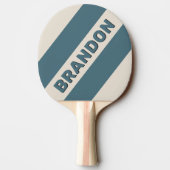 レトロストームはっきりした3ストライプ名 卓球ラケット (裏面)