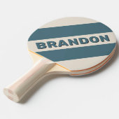 レトロストームはっきりした3ストライプ名 卓球ラケット (正面アングル)