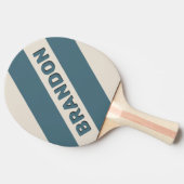 レトロストームはっきりした3ストライプ名 卓球ラケット (横)