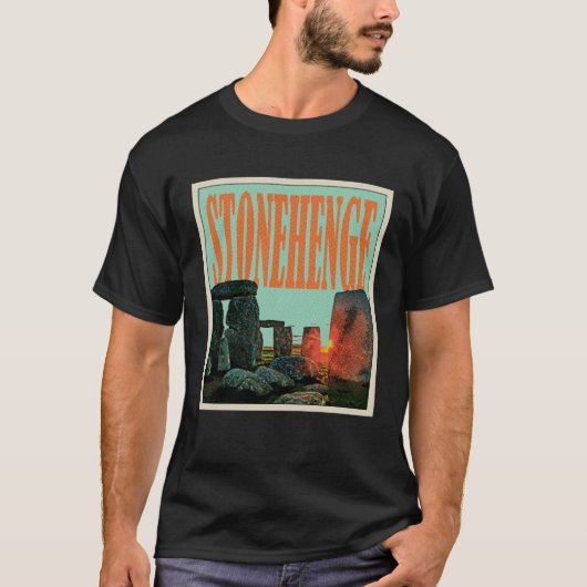 レトロストーンヘンジイングランド土産 Tシャツ (正面)