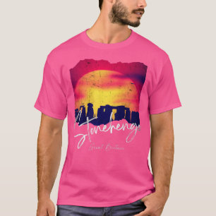 レトロストーンヘンジEngland土産 – Stonehenge At Tシャツ