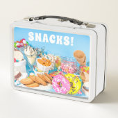 レトロスナック食品デザート メタルランチボックス (裏面)