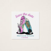 レトロスニーカー結婚式の日付を保存 (正面)