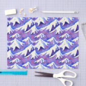 レトロスノーウィーパープルマウンテンズ 薄葉紙 (クラフト)