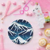 レトロスノーウィーブルーズ ペーパープレート (パーティー)