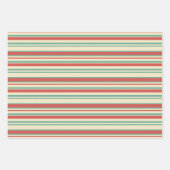 レトロスノーフラリー&ストライプ ラッピングペーパーシート (正面3)