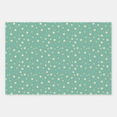 レトロスノーフラリー&ストライプ ラッピングペーパーシート (正面)