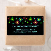 レトロスノーフレーククリスマスホリデー住所 シール (インサイチュ)