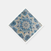 レトロスノーフレーク万華鏡のように千変万化するパターンキルト スタンダードカクテルナプキン (角)