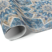 レトロスノーフレーク万華鏡のように千変万化するパターンキルト ラッピングペーパー (ロールコーナー)