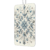 レトロスノーフレーク冬パターン カーエアーフレッシュナー (左)