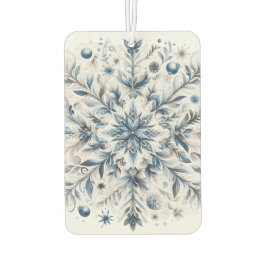 レトロスノーフレーク冬パターン カーエアーフレッシュナー