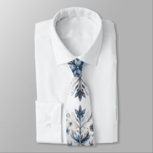 レトロスノーフレーク冬パターン ネクタイ