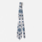 レトロスノーフレーク冬パターン ネクタイ (正面)