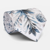 レトロスノーフレーク冬パターン ネクタイ (ロール)