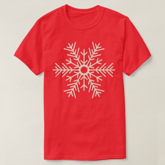 レトロスノーフレーク冬 Tシャツ (デザイン正面)