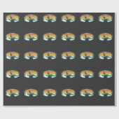 レトロスノーボーディングフリースタイルジャンプ雪山 ラッピングペーパー (フラット)