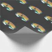 レトロスノーボーディングフリースタイルジャンプ雪山 ラッピングペーパー (角)