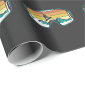 レトロスノーボーディングフリースタイルジャンプ雪山 ラッピングペーパー (ロールコーナー)