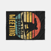 レトロスノーボード – スノーボードヴィンテージスノーボーダー フリースブランケット (正面(横))