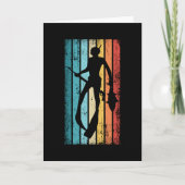 レトロスピアフィッシャーダイバーパパ用スピアフィッシングギフト カード (正面)