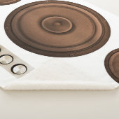 レトロスピーカー：ブラウン、孤立した白。 シェルパブランケット (3/4)